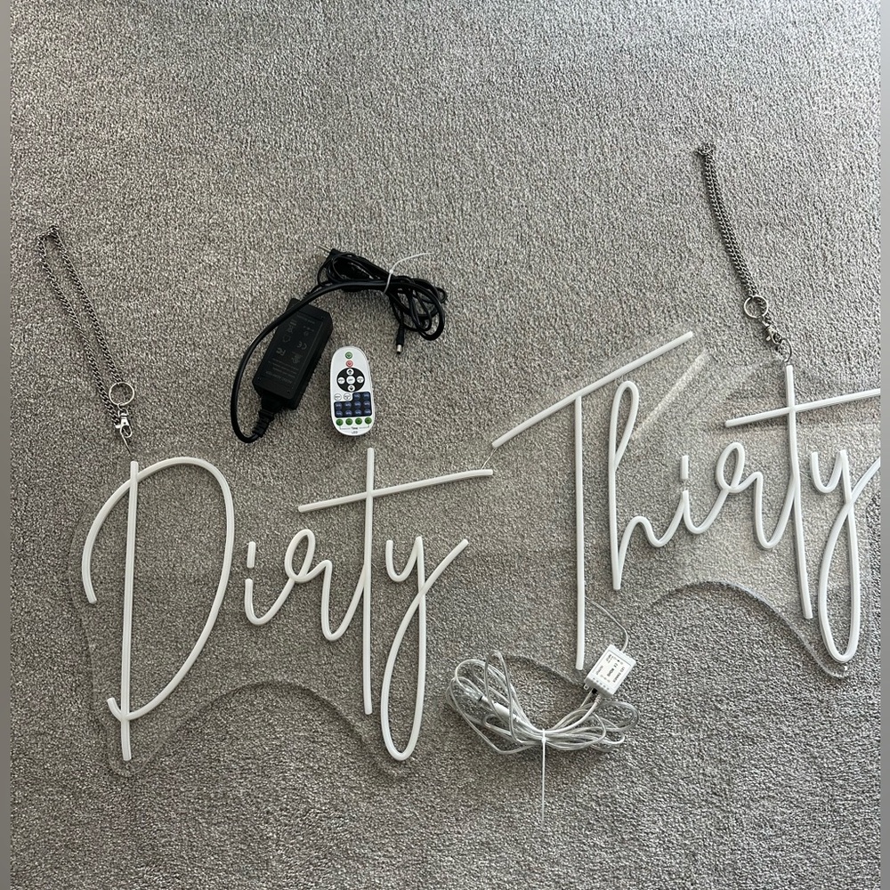Dirty Thirty Neon Sign